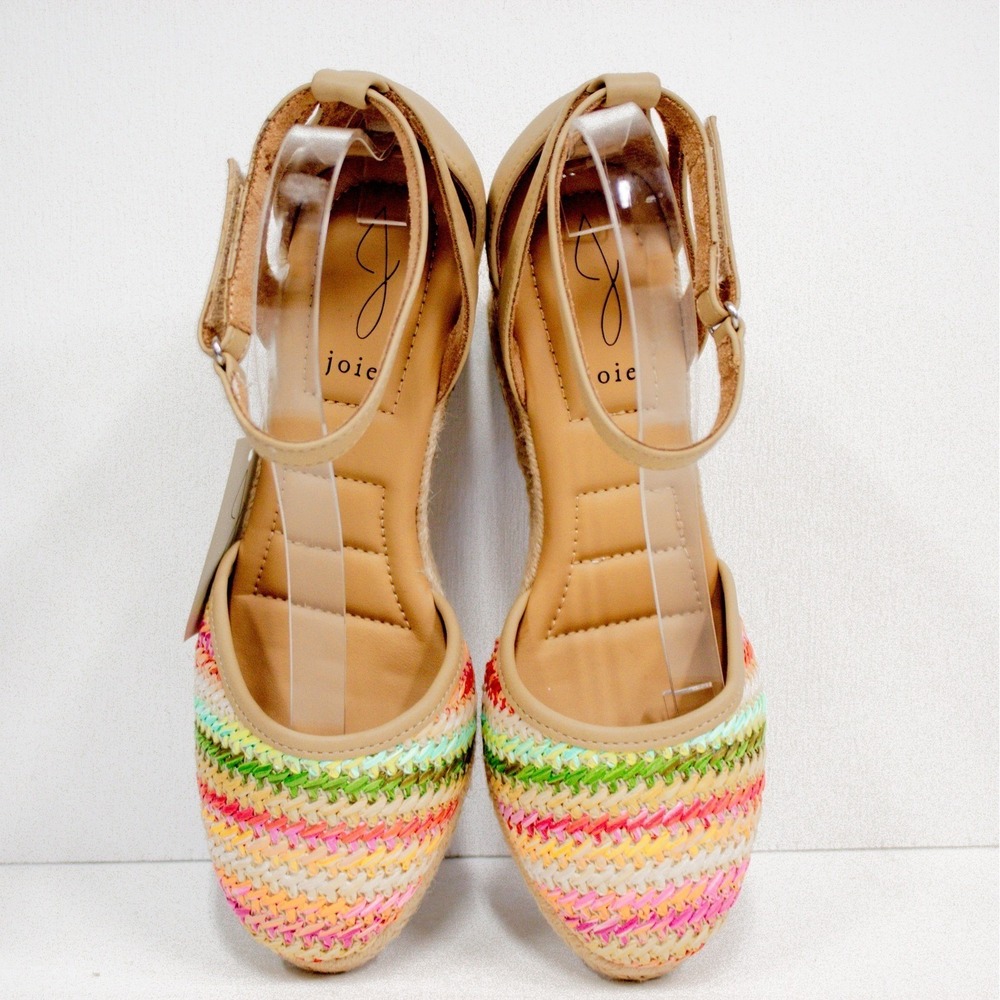 Joie Sloan Espadrille Wedge Sandals, Striped Zig Zag, Women's Size 7 M -NWT - Picture 4 of 12